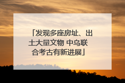 发现多座房址、出土大量文物 中乌联合考古有新进展