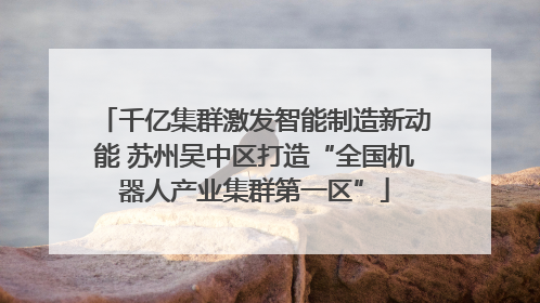 千亿集群激发智能制造新动能 苏州吴中区打造“全国机器人产业集群第一区”
