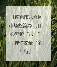南京市六合区市场监管局：用心守护“六一”，伴你安全“童”行