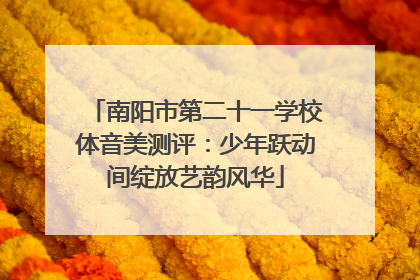 南阳市第二十一学校体音美测评：少年跃动间绽放艺韵风华