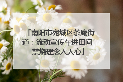 南阳市宛城区茶庵街道：流动宣传车进田间 禁烧理念入人心