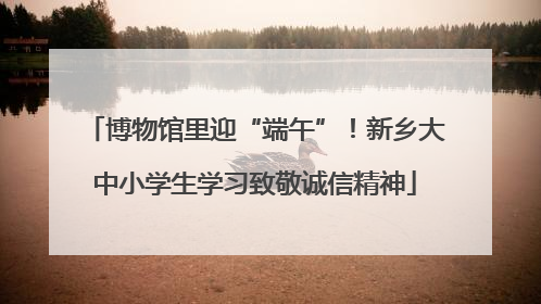 博物馆里迎“端午”！新乡大中小学生学习致敬诚信精神