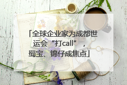 全球企业家为成都世运会“打call”，蜀宝、锦仔成焦点