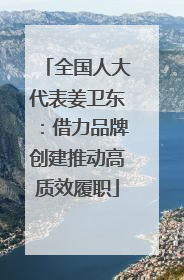 全国人大代表姜卫东：借力品牌创建推动高质效履职
