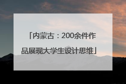 内蒙古：200余件作品展现大学生设计思维
