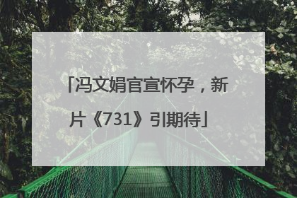 冯文娟官宣怀孕，新片《731》引期待