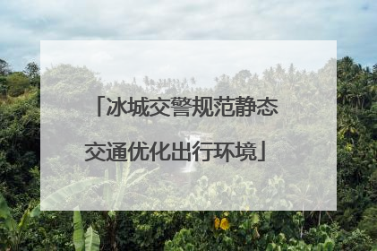 冰城交警规范静态交通优化出行环境