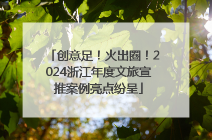 创意足！火出圈！2024浙江年度文旅宣推案例亮点纷呈