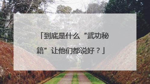 到底是什么“武功秘籍”让他们都说好？