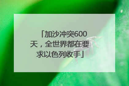 加沙冲突600天，全世界都在要求以色列收手
