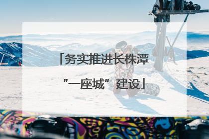 务实推进长株潭“一座城”建设
