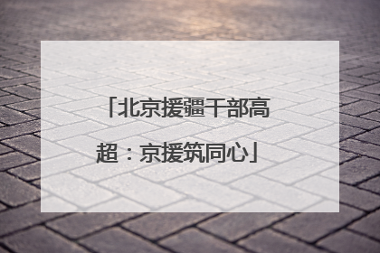 北京援疆干部高超：京援筑同心