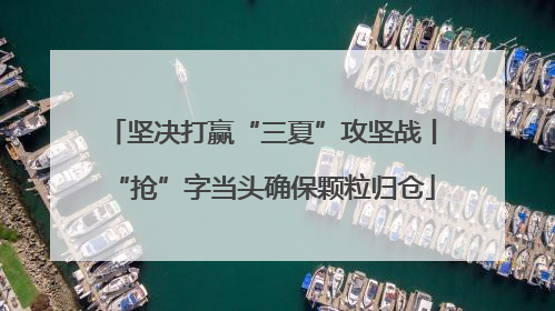 坚决打赢“三夏”攻坚战丨“抢”字当头确保颗粒归仓