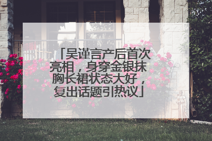 吴谨言产后首次亮相，身穿金银抹胸长裙状态大好，复出话题引热议