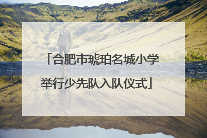 合肥市琥珀名城小学举行少先队入队仪式