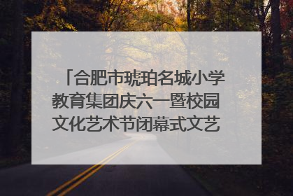合肥市琥珀名城小学教育集团庆六一暨校园文化艺术节闭幕式文艺汇演圆满举行