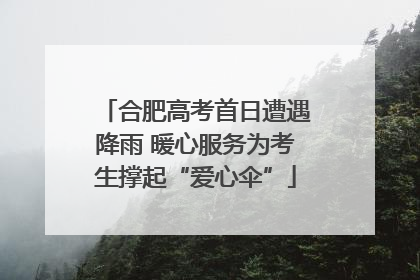 合肥高考首日遭遇降雨 暖心服务为考生撑起“爱心伞”
