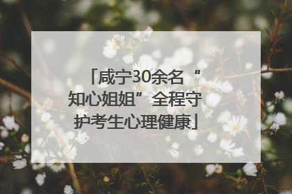 咸宁30余名“知心姐姐”全程守护考生心理健康
