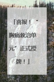 喜报！“胸痛救治单元”正式授牌！