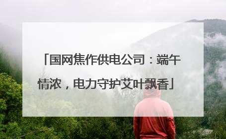 国网焦作供电公司：端午情浓，电力守护艾叶飘香