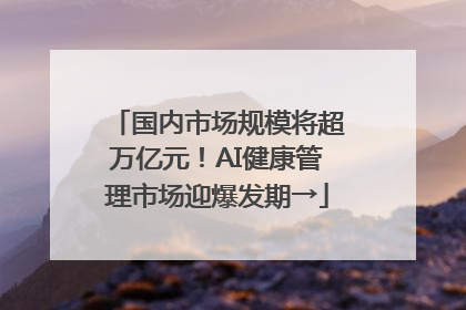 国内市场规模将超万亿元！AI健康管理市场迎爆发期→