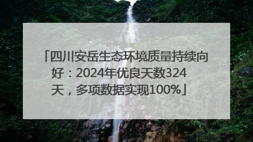 四川安岳生态环境质量持续向好：2024年优良天数324天，多项数据实现100%