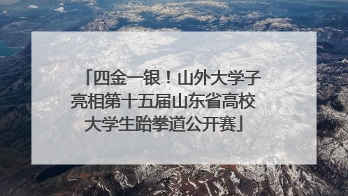 四金一银！山外大学子亮相第十五届山东省高校大学生跆拳道公开赛