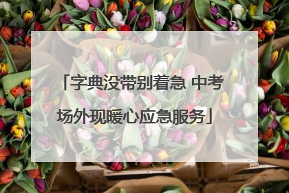 字典没带别着急 中考场外现暖心应急服务