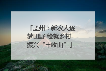 孟州：新农人逐梦田野 绘就乡村振兴“丰收曲”