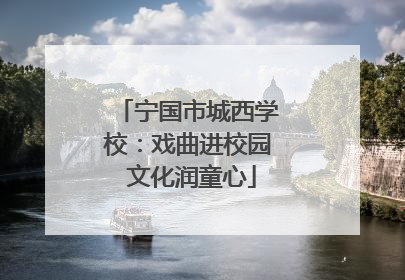 宁国市城西学校：戏曲进校园 文化润童心