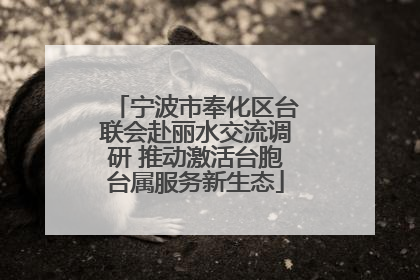 宁波市奉化区台联会赴丽水交流调研 推动激活台胞台属服务新生态