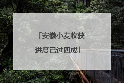 安徽小麦收获进度已过四成