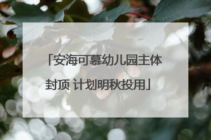 安海可慕幼儿园主体封顶 计划明秋投用