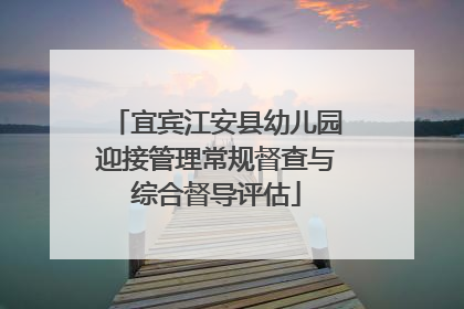 宜宾江安县幼儿园迎接管理常规督查与综合督导评估