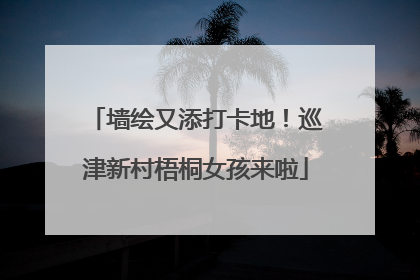墙绘又添打卡地！巡津新村梧桐女孩来啦