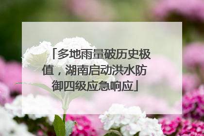 多地雨量破历史极值，湖南启动洪水防御四级应急响应