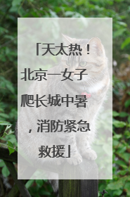 天太热！北京一女子爬长城中暑，消防紧急救援