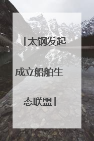 太钢发起成立船舶生态联盟