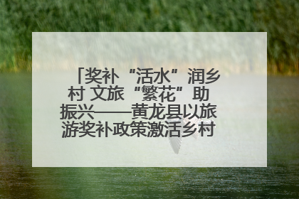 奖补“活水”润乡村 文旅“繁花”助振兴——黄龙县以旅游奖补政策激活乡村振兴新动能
