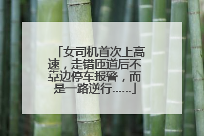 女司机首次上高速，走错匝道后不靠边停车报警，而是一路逆行……