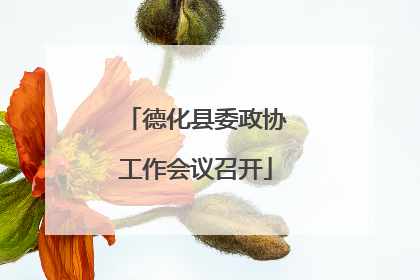 德化县委政协工作会议召开