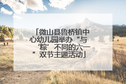 微山县鲁桥镇中心幼儿园举办“与‘粽’不同的六一”双节主题活动
