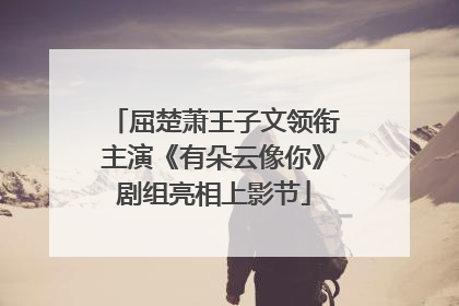 屈楚萧王子文领衔主演《有朵云像你》剧组亮相上影节