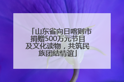 山东省向日喀则市捐赠500万元节目及文化读物，共筑民族团结情谊