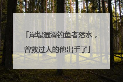 岸堤湿滑钓鱼者落水，曾救过人的他出手了