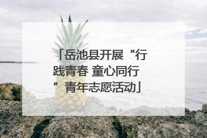 岳池县开展“行践青春 童心同行”青年志愿活动