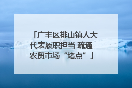 广丰区排山镇人大代表履职担当 疏通农贸市场“堵点”