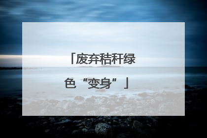 废弃秸秆绿色“变身”