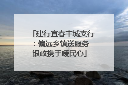 建行宜春丰城支行：偏远乡镇送服务 银政携手暖民心