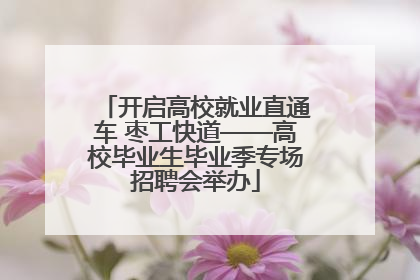 开启高校就业直通车 枣工快道——高校毕业生毕业季专场招聘会举办